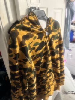 Yellow Bape Hoodie XXL