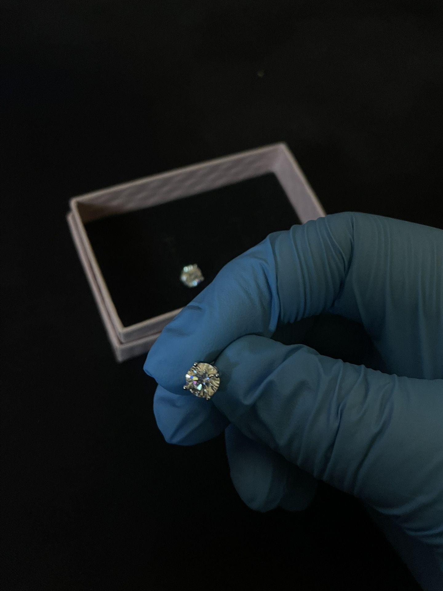 Lab Grown Moisanite Diamond Stud Earrings