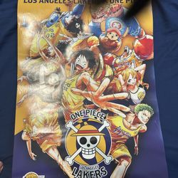 One Piece X Lakers Game Night Poster