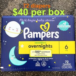 Pampers Swaddlers Overs Night Size 6