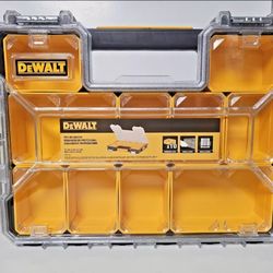 Dewalt 10 Compartment Pro Shallow Small Parts Organizer Bits Storage