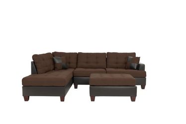 Brown sectional with ottoman brand new in box firm price $329