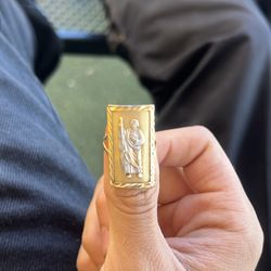 14k gold san judas ring