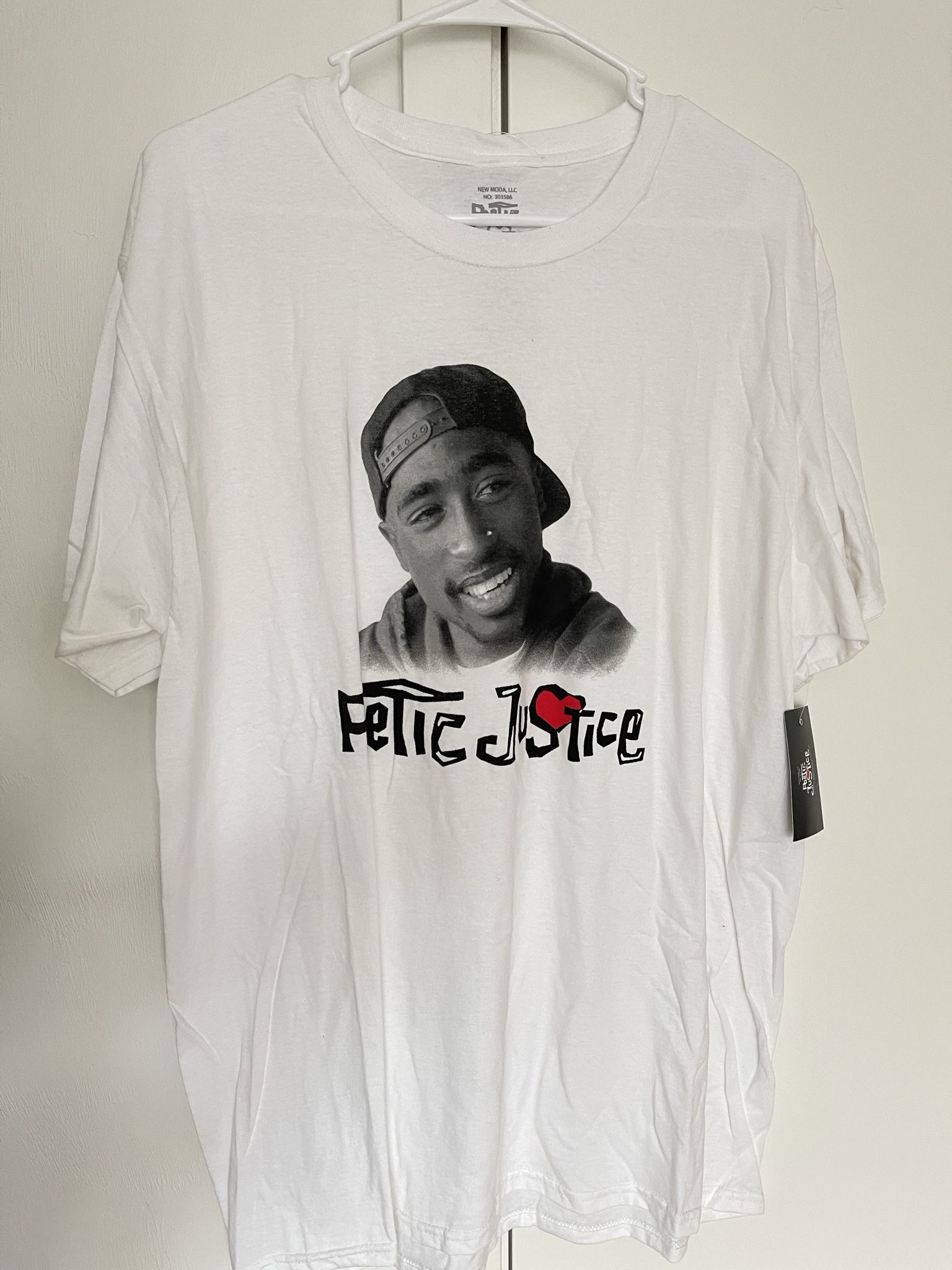 White 2pac Poetic Justice T-shirt