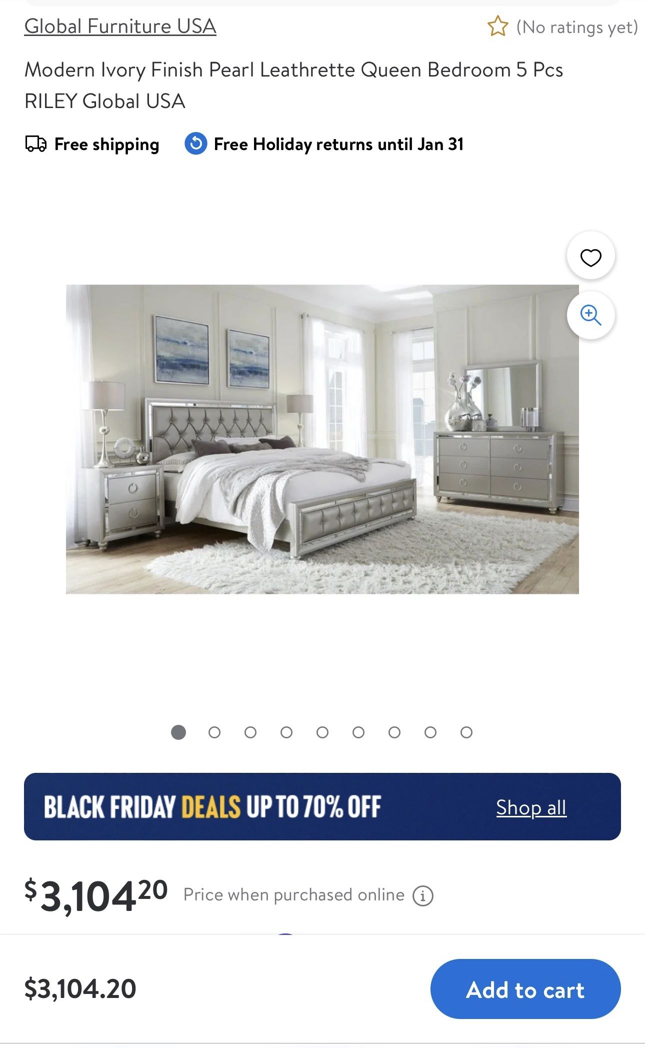 5 pc queen bedroom set