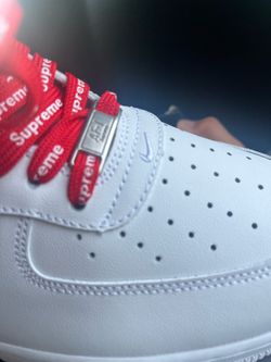 Nike Air Force 1 Supreme White Low-Top Sneakers