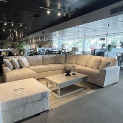 Ivory 4PC Chaise Sectional Couch