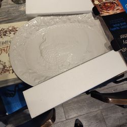 Large  White Turkey Platter  