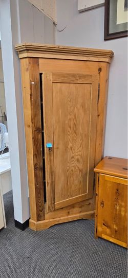 Antique Pine Corner Cabinet