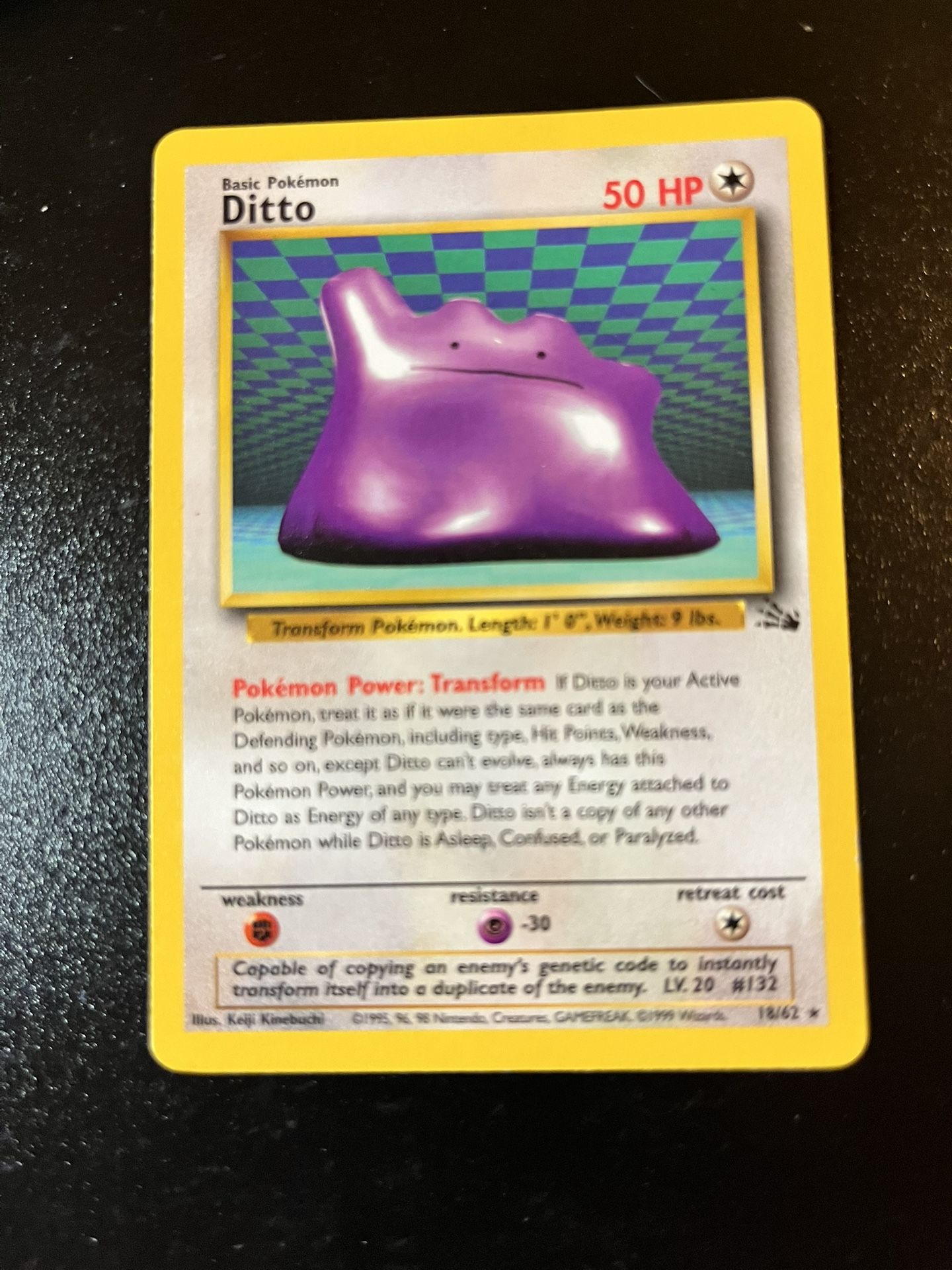Ditto 18/62 Pokemon Fossil NM