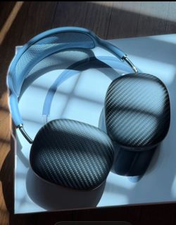 Apple AirPods Max 2 Blue With Carbon Fiber Covers Bluetooth Music