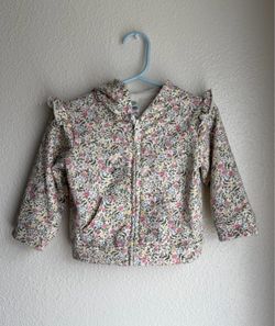 toddler girl floral zipper jacket