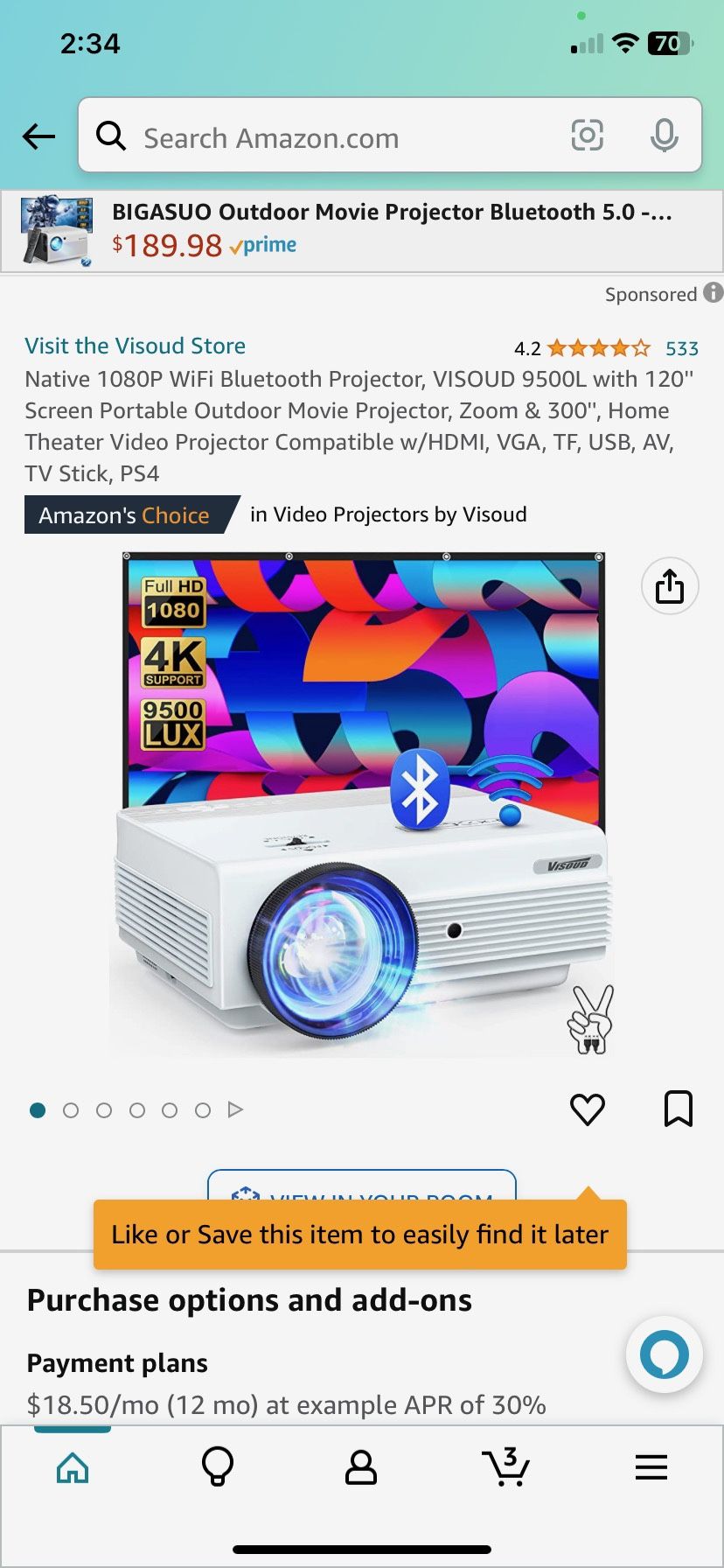 Native Bluetooth Projector