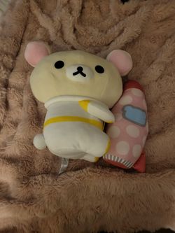 San-X Jumbo Rilakkuma Holding Rocket Plush 20"