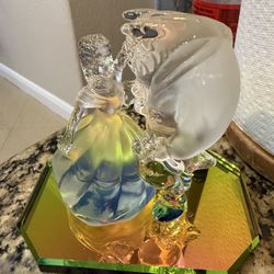Disney Arribas brothers Beauty and the Beast Dancing glass figurine