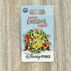 New Disney Pin Chip And Dale 2024 Making Christmas Magical Disneyland Xmas