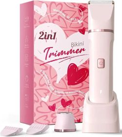 Bikini Trimmer for Women - Painless Electric Razors for Silk Skin,Cordless Body Shaver