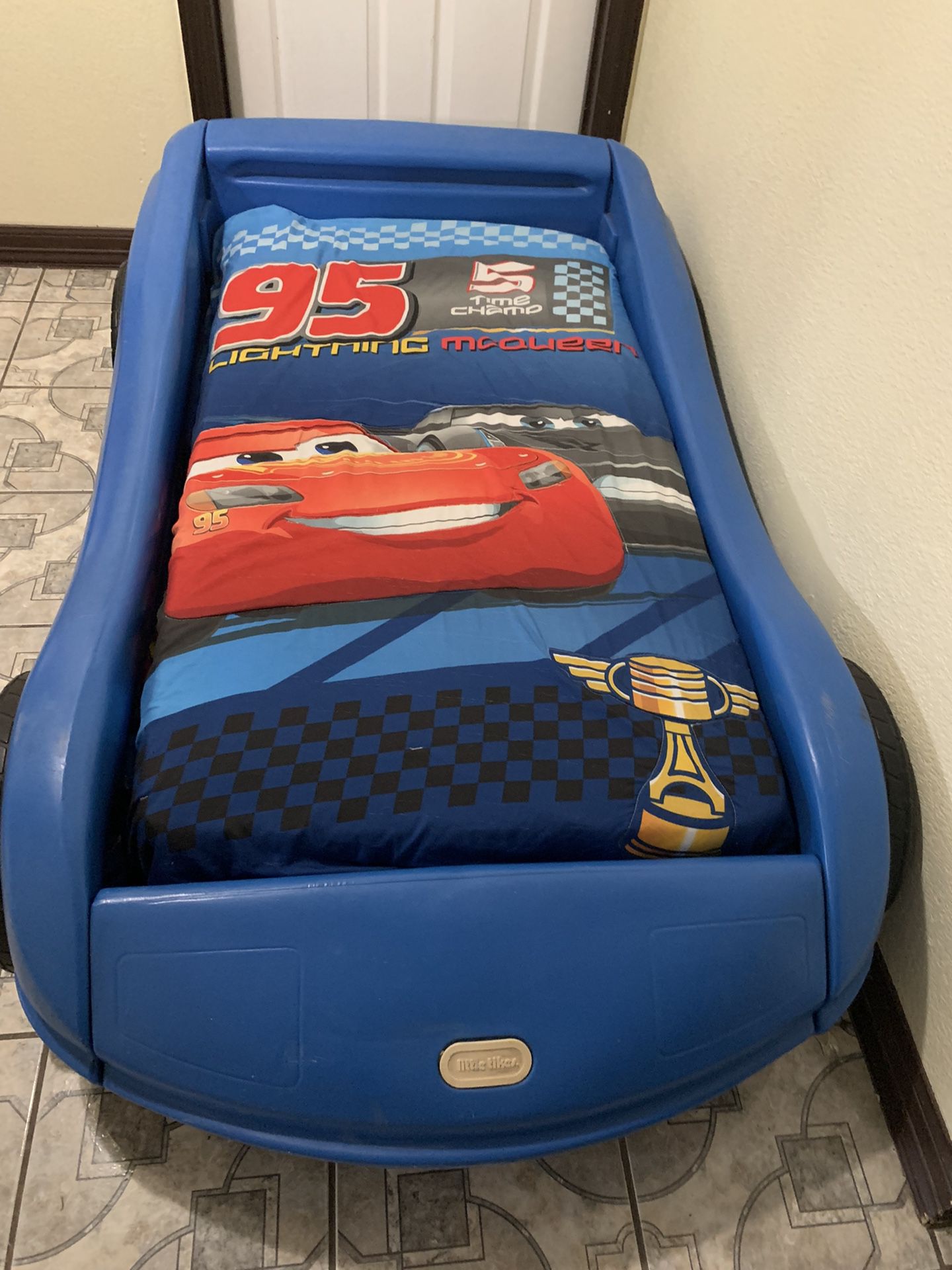 Toddler Bed With Mattress and Bedding 