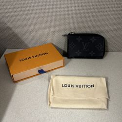 Accessories Louis Vuitton Monogram Eclipse Porte Monnaie Jour Zip Coin Purse 