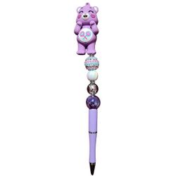 Care Bears Custom Beaded Ballpoint Twist Big Pen Topper Purple