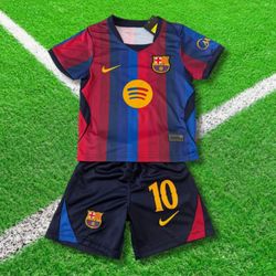 KIDS Barcelona Home Lamine Yamal #10 Fan Version Soccer Jersey Football Shirt 2026