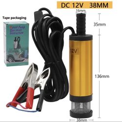 Portable Mini 12V 24V DC Electric Submersible Pump For Pumping Diesel Oil Water Aluminum Alloy Shell 12L/min Fuel Transfer Pump