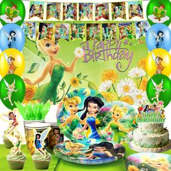 112 Pcs Tinker Bell Party Decorations（QM-797）