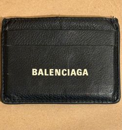 Balenciaga five card slot wallet holder