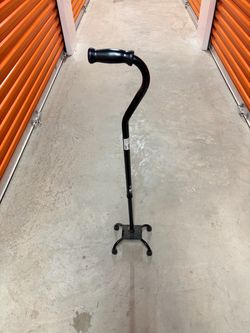 Black Quad Base Walking Cane