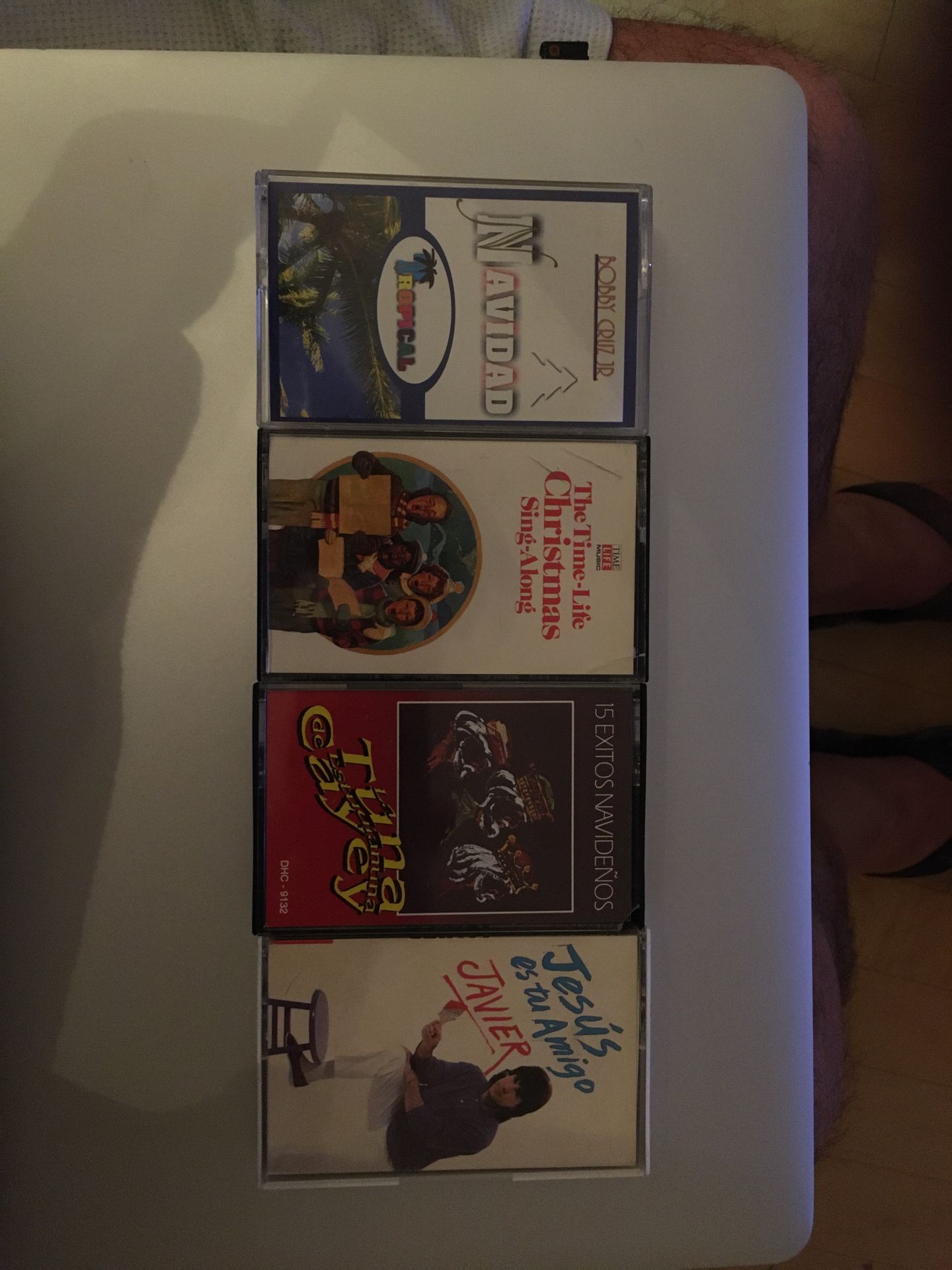 Lot of 4 Audio Cassettes, Bobby Cruz Navidad Tropical, The Time Life Christmas Sing-Along, La Tuna Estudiantina de Cayey, Jesus Es Tu Amigo Javier