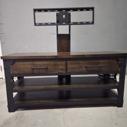 Tv Stand.  De Madera Y Metal. 