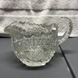 Antique EAPG Glass Creamer Pitcher