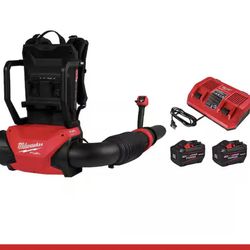 Milwaukee M18 FUEL 155 MPH 650 CFM 18V Brushless Cordless Battery Backpack Blower w/ (2) 12.0 Ah FO