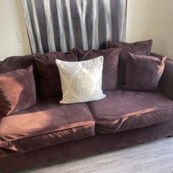 Eggplant Couch And Love Seat 