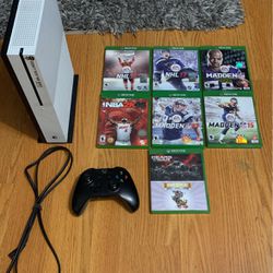 xbox one s with stand controller and games