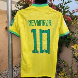 Brasil Home Neymar Jr World Cup Soccer Jersey 2022
