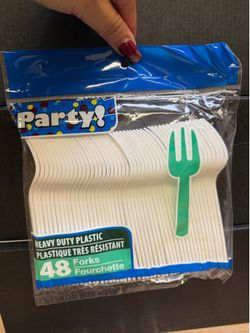48pcs plastic forks, new