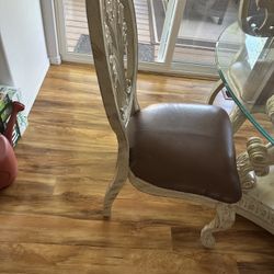 Dining table And Chairs Glass 54 Inch Round Top