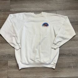 Vintage Esso Oil Crewneck Hanes Sweatshirt Esso Kids Program Size XL White 