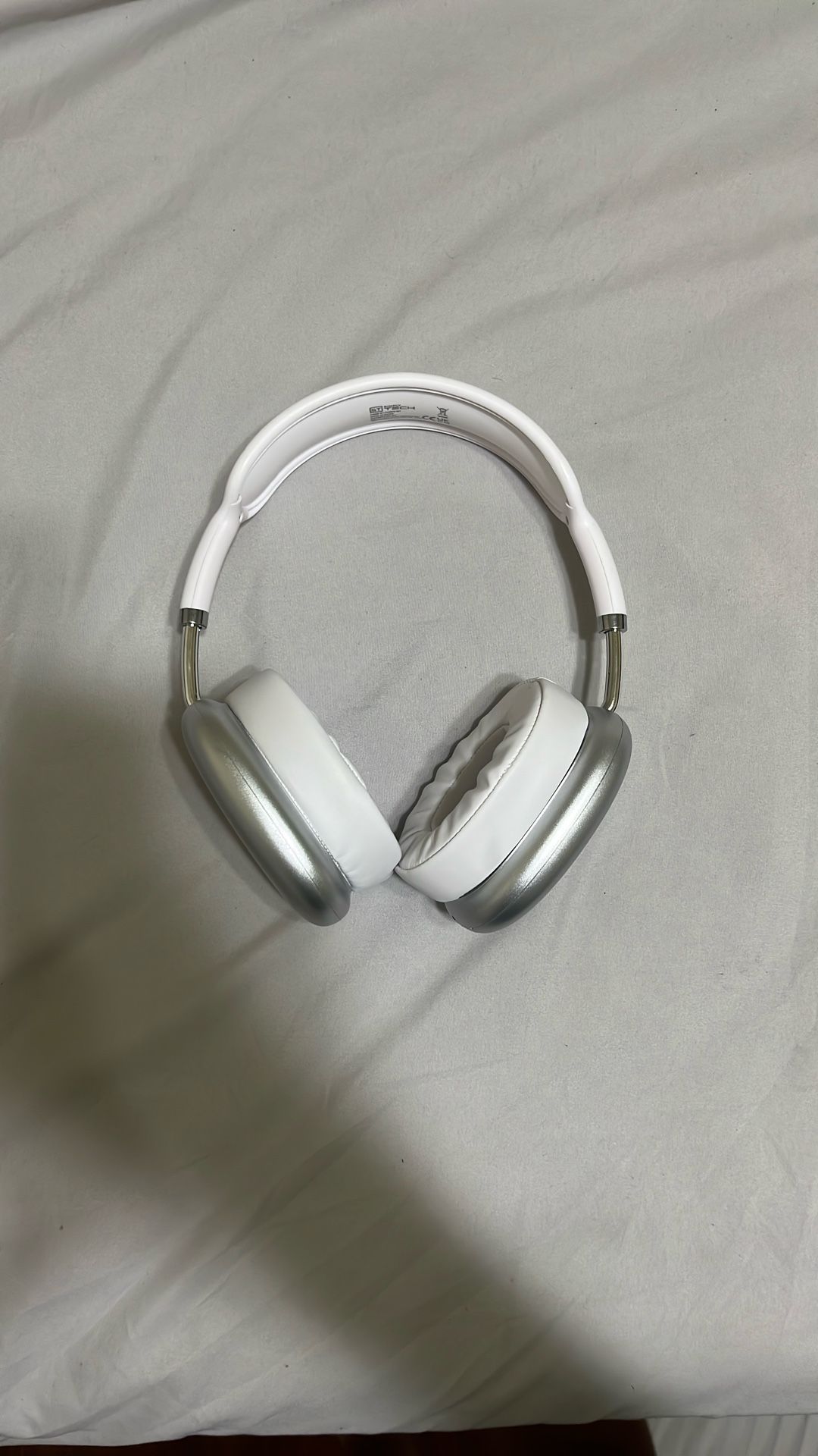 White Bluetooth Headphones