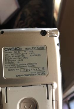 Casio battery operated color TV 3x2