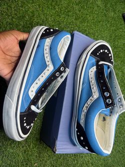 Vans Sk8-Hi Blue Black Studded Sneakers