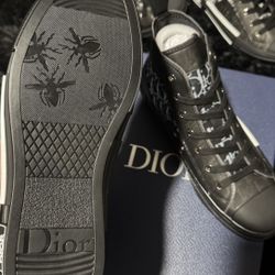 Dior B23s Canvas Oblique Black High Tops