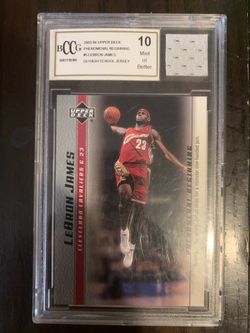 Lebron card with high school jerseys