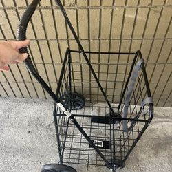 lightweight metal compact folding 4 wheels shopping cart