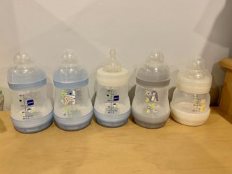 Assorted Mam baby bottles