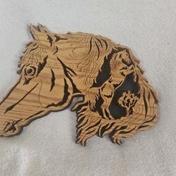 Wooden Horse Wall Hanging 