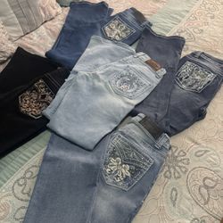 mid rise bootcut jeans 