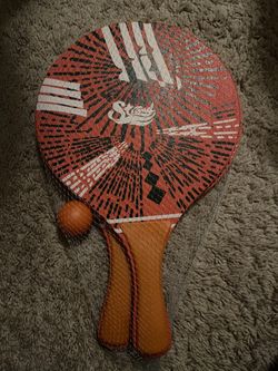 Kids Table Tennis Style Bats And A Ball