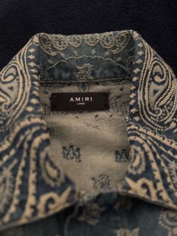 Brand New Amiri Paisley Jacquard Jean Jacket Sz Large